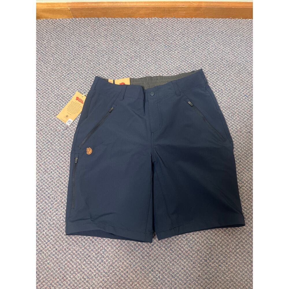 Fjall Raven Womens Abisko Trail Stretch Shorts Navy Blue Size 8